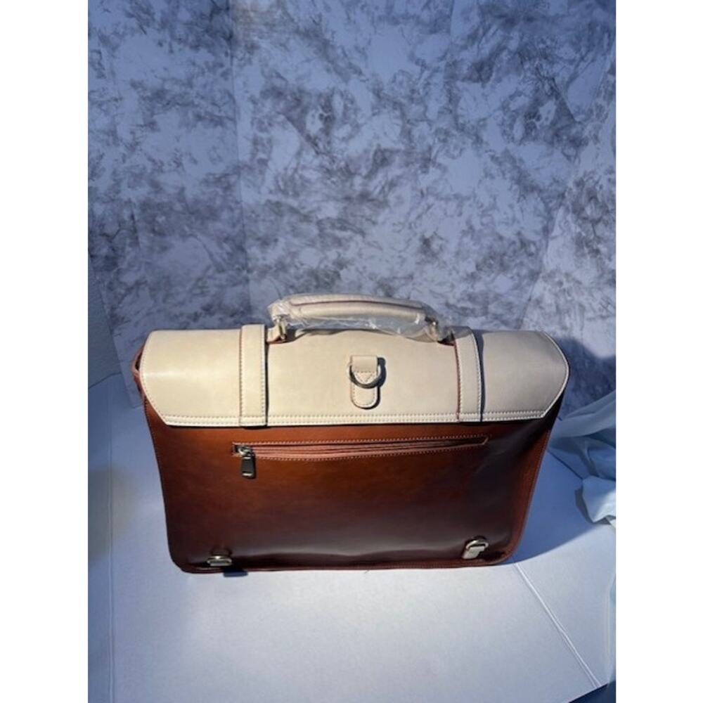 NWT Ecosusi Tri‑Color 3‑in‑1 Briefcase Convertible Shoulder Bag Backpack Work - Picture 4 of 12